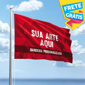 Bandeira Ultra-HD Tecido TecnoSport 100% Poliéster Tamanho Personalizado 4x0 Cor Impressão Sublimática Impressão Única Face / Pedido mínimo R$ 100,00 FRETE GRÁTIS NAS COMPRAS ACIMA DE 100,00, CONSULTE AS REGIÕES.