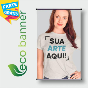 ECO Banner HD Tamanho Personalizado Tecido Fibra Sintética DTEX Largura de 140cm 4x0 Cor Impressão Ultra-HD Sublimática Pedido mínimo R$ 100,00 FRETE GRÁTIS NAS COMPRAS ACIMA DE 100,00, CONSULTE AS REGIÕES.