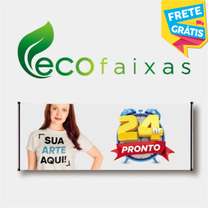 ECO Faixa HD 100cm Tecido Fibra Sintética DTEX Altura de 100cm 4x0 Cor Impressão Ultra-HD Sublimática  FRETE GRÁTIS NAS COMPRAS ACIMA DE 100,00, CONSULTE AS REGIÕES.